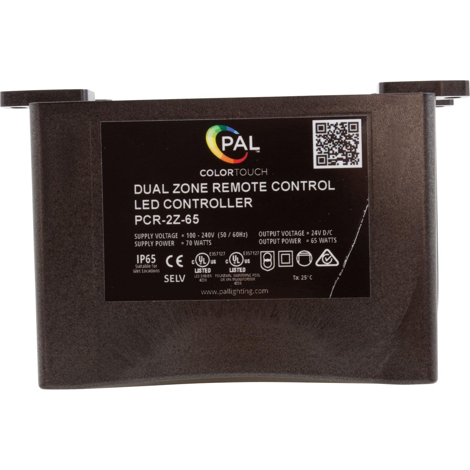 PAL LIGHTING PAL Lighting 64-PCR-2Z-65 Dual Zone 4Wire Drvr/Xformer w/Remote, 24VDC, 65W
