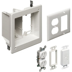 ARLINGTON Arlington Industries TVBR505K 2-Gang Recessed TV Box Kit for Power and Low Voltage
