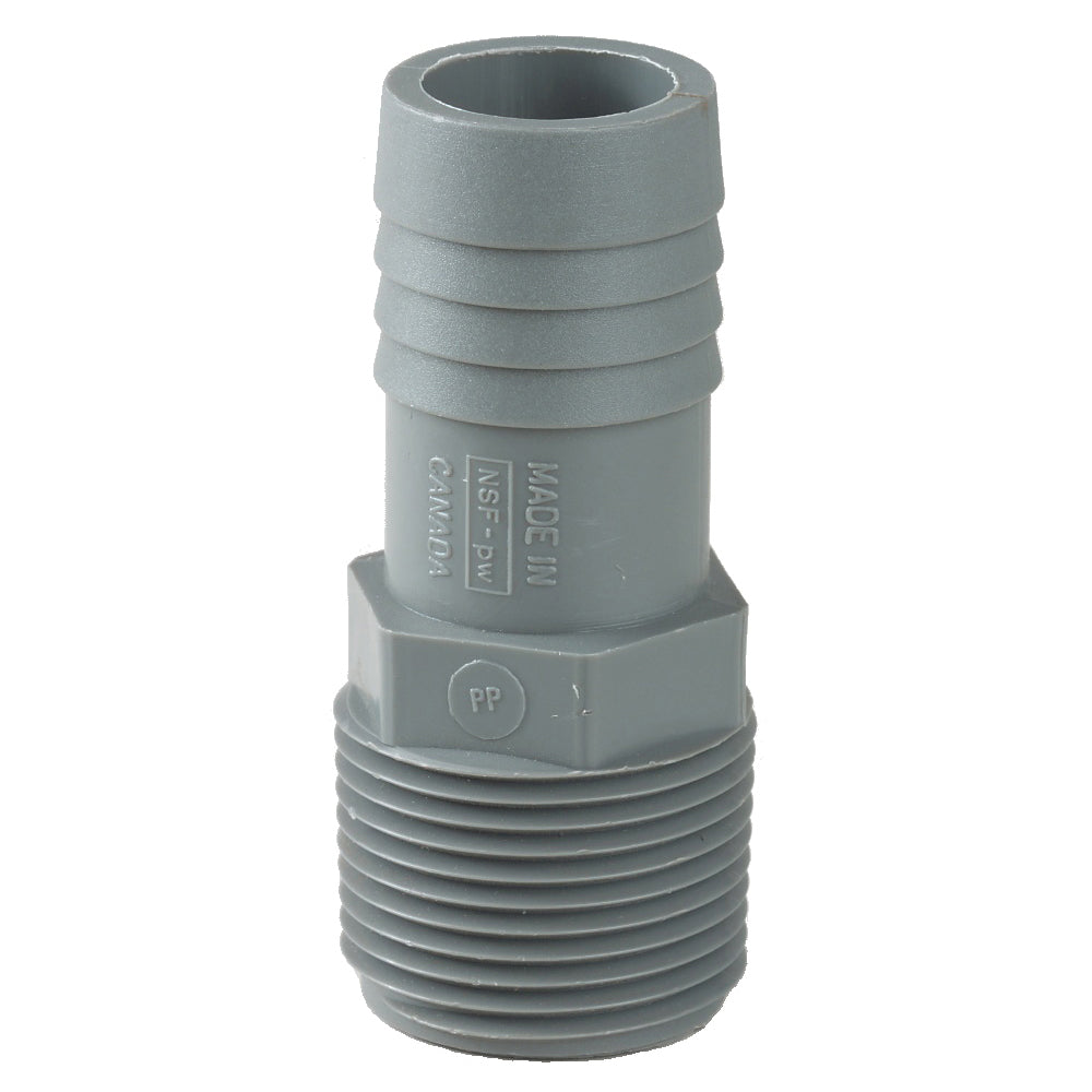 MERRILL MANUFACTURING Merrill PMA100 Male Adapter, 1 in, Insert x MIP, Poly