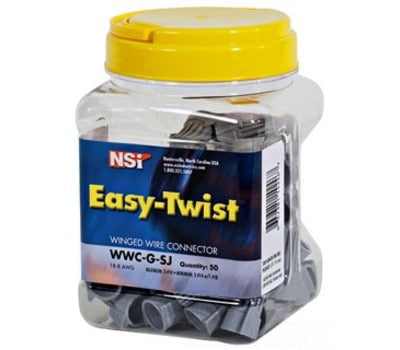 NSI INDUSTRIES NSI Industries WWC-G-C Grey Winged Twist-On Wire Connector (1) 18 to 8 AWG 500 per Carton