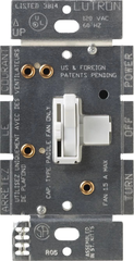 LUTRON Ariadni AYFSQ-FH-WH Toggle Fan Control 120 Volt (1 Pole/3 Way)