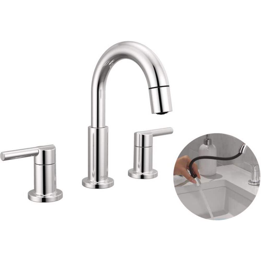 DELTA FAUCET Delta 35749LF-PD Nicoli Two Handle Widespread Pull-Down Bathroom Faucet