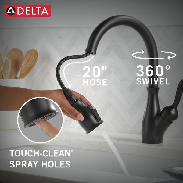 DELTA FAUCET Delta Faucet 9178-BL-DST Single Handle Pull-Down Kitchen Faucet With ShieldSpray
