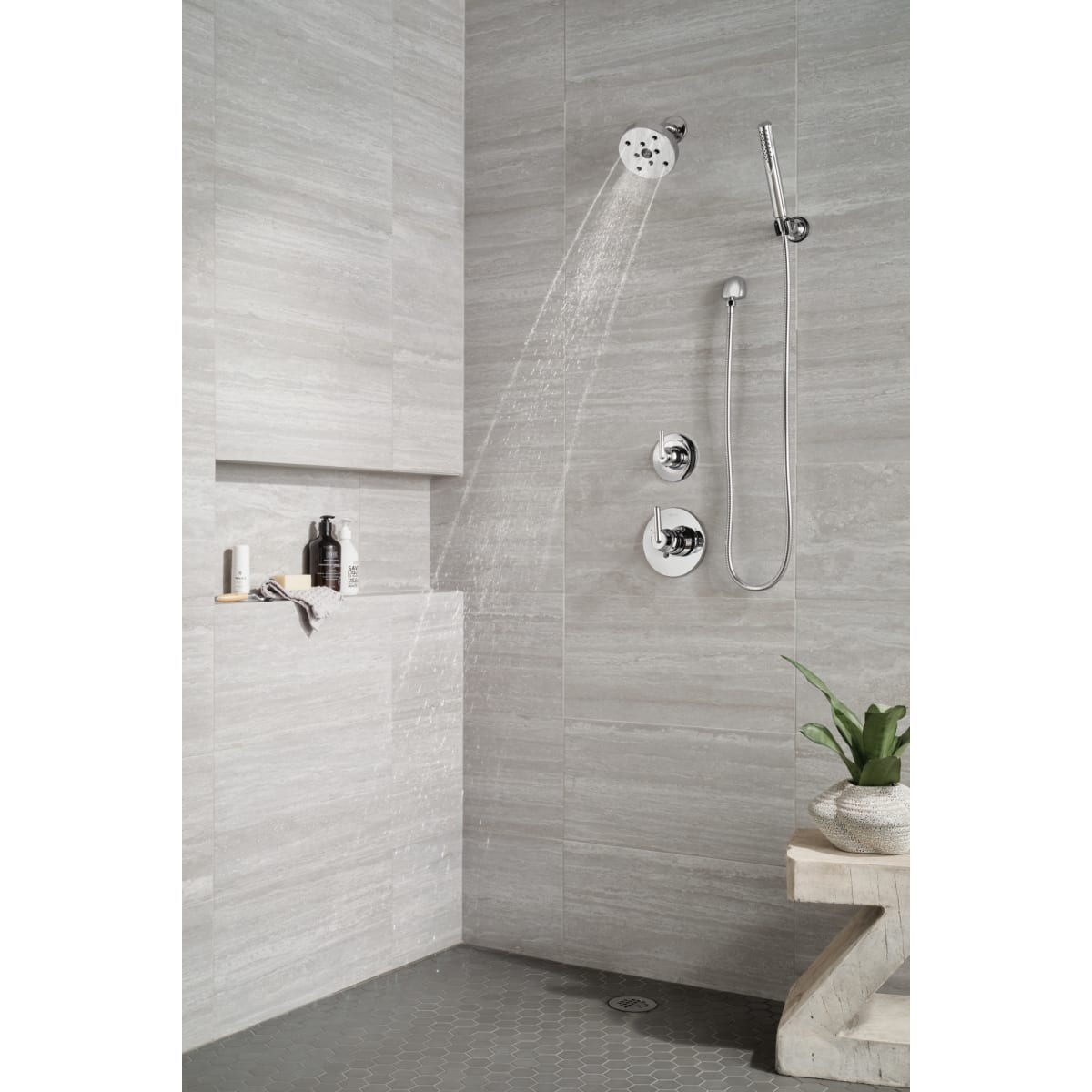 DELTA FAUCET Delta 55085 Grail®: Premium Single-Setting Adjustable Wall Mount Hand Shower