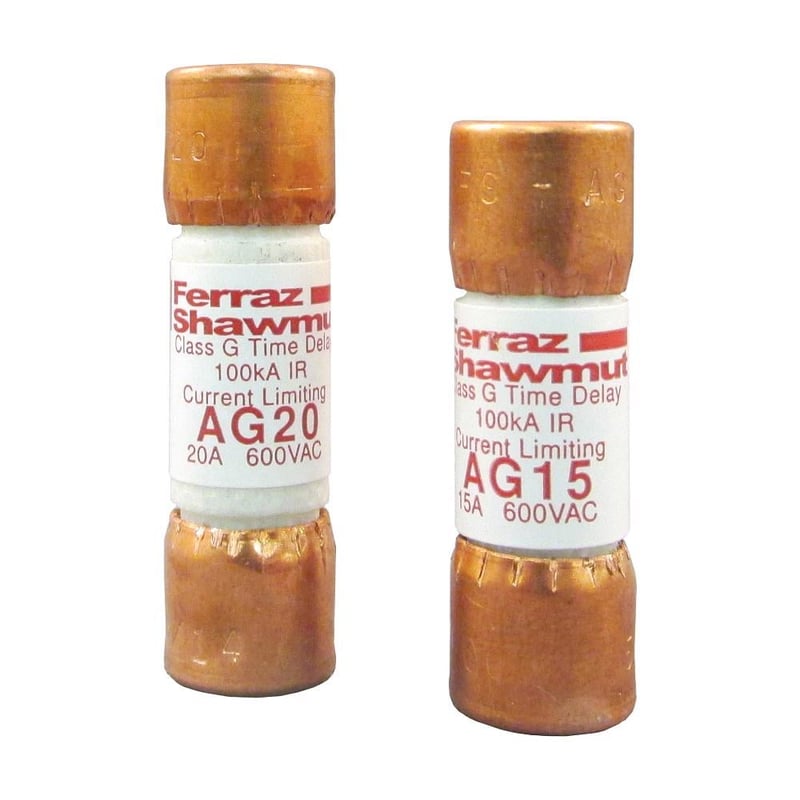 MERSEN Mersen AG15 15 Amp, 600 Volt, Class G, Time Delay Low Voltage Fuse