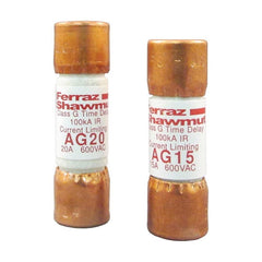 MERSEN Mersen AG15 15 Amp, 600 Volt, Class G, Time Delay Low Voltage Fuse