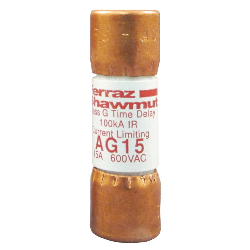 MERSEN Mersen AG15 15 Amp, 600 Volt, Class G, Time Delay Low Voltage Fuse