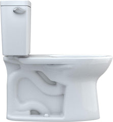 TOTO TOTO CST776CSG#01 Drake Two-Piece Elongated 1.6 GPF TORNADO FLUSH Toilet with CEFIONTECT Cotton White