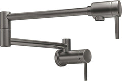DELTA FAUCET Delta Faucet 1165LF-KS Wall Mount Pot Filler in Black Stainless