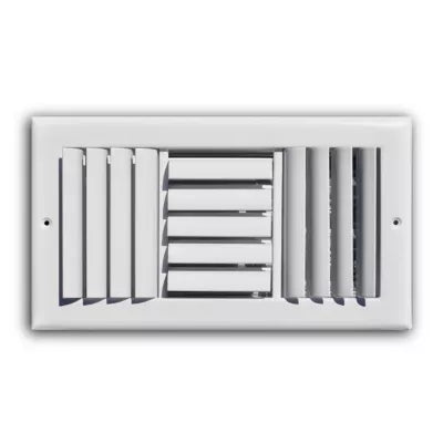 TRUAIRE TRUaire 303M12X12 12x12 Inch 3-Way White Steel Adjustable Wall/Ceading Register