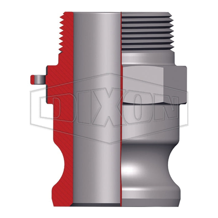 DIXON VALVE & COUPLING Dixon 200-F-SS Boss-Lock Type F Cam and Groove Adapter, 2 in, Male Adapter x MNPT
