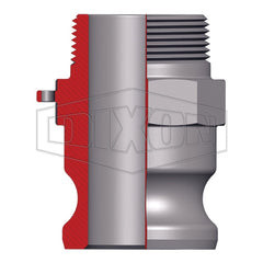 DIXON VALVE & COUPLING Dixon 200-F-SS Boss-Lock Type F Cam and Groove Adapter, 2 in, Male Adapter x MNPT