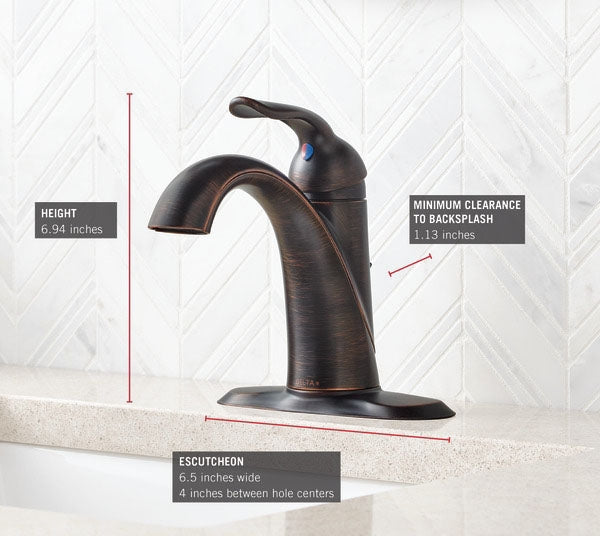 DELTA FAUCET Delta Faucet 538-RBMPU-DST Lahara Single Handle Bathroom Faucet in Venetian Bronze