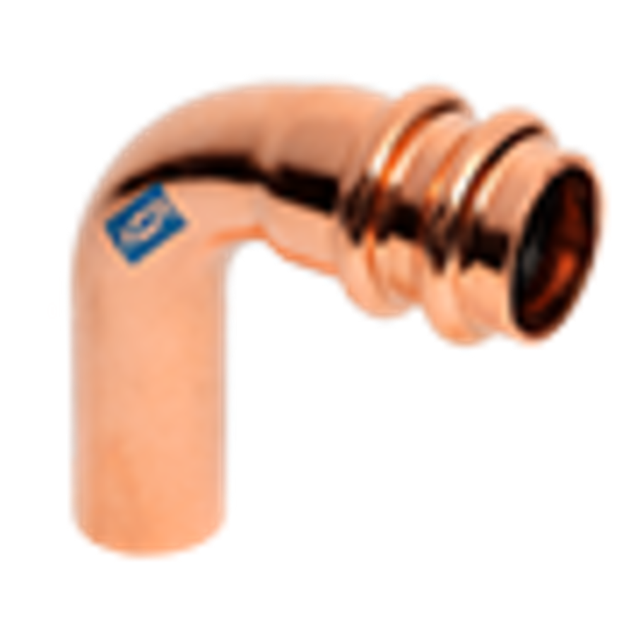 MUELLER STREAMLINE Mueller RP02847 ACR Press Copper 90 Elbow, 1-1/8 OD (Ftg x P) Street Long Radius