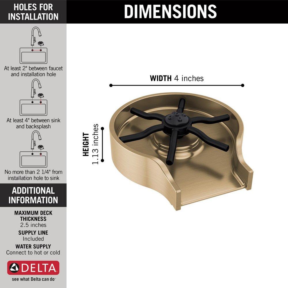 DELTA FAUCET Delta Faucet GR250-CZ Glass Rinser in Brilliance Champagne Bronze