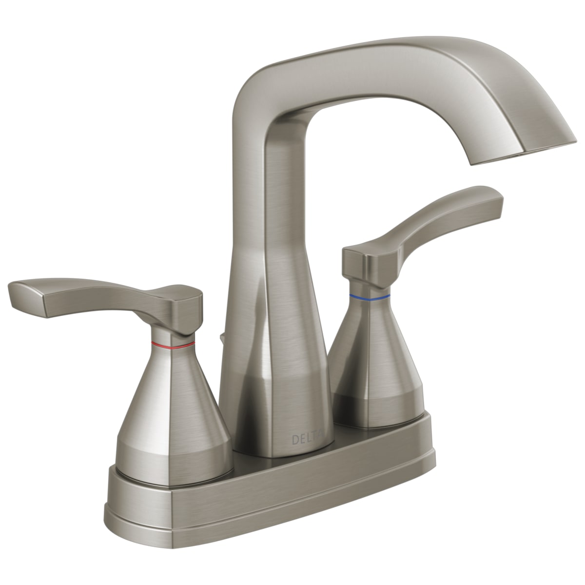 DELTA FAUCET Delta 25776-SSMPU-DST Stryke Two Handle Centerset Bathroom Faucet with Pop-Up Drain