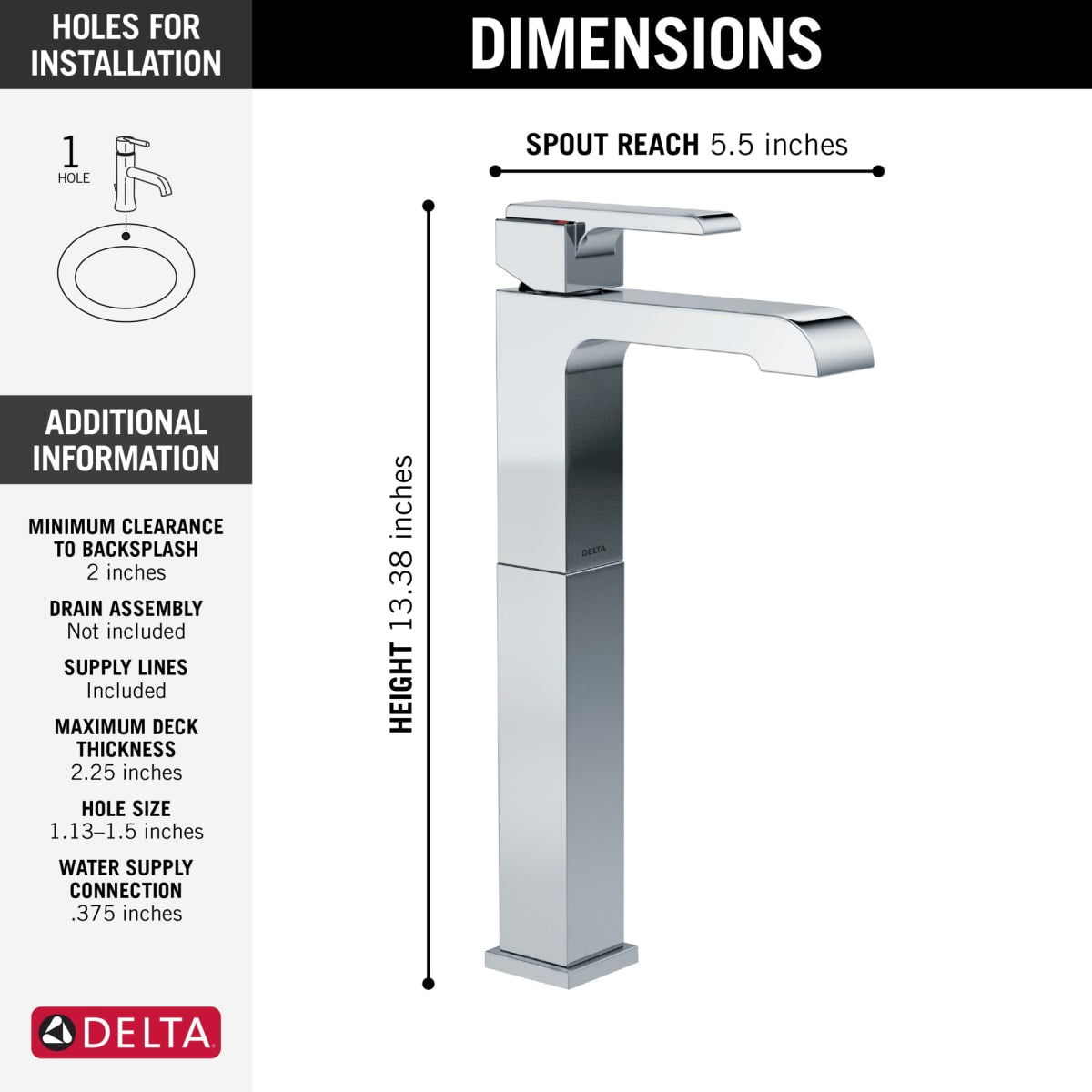 DELTA FAUCET Delta 767LF Single Handle Vessel Bathroom Faucet