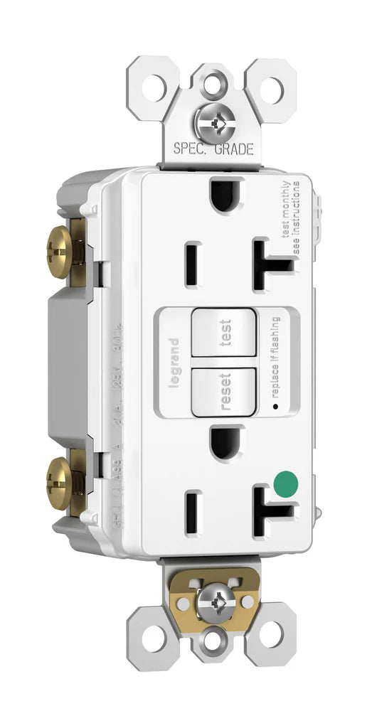 LEGRAND Pass & Seymour 2097HGTRW Self Test GFCI Hospital Grade Tamper Resistant 20A 125V