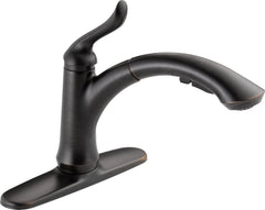 DELTA FAUCET Delta Faucet 4353-RB-DST Linden Single-Handle Kitchen Sink Faucet with Pull Out Sprayer