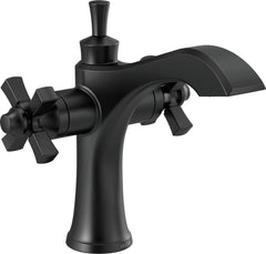 DELTA FAUCET Delta Faucet 857-BL-DST Dorval Single Handle Monoblock Bathroom Sink Faucet in Matte Black
