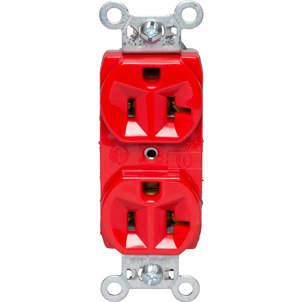 LEGRAND Pass & Seymour CR20RED Commercial Spec-Grade Duplex Receptacle 20A 125VAC