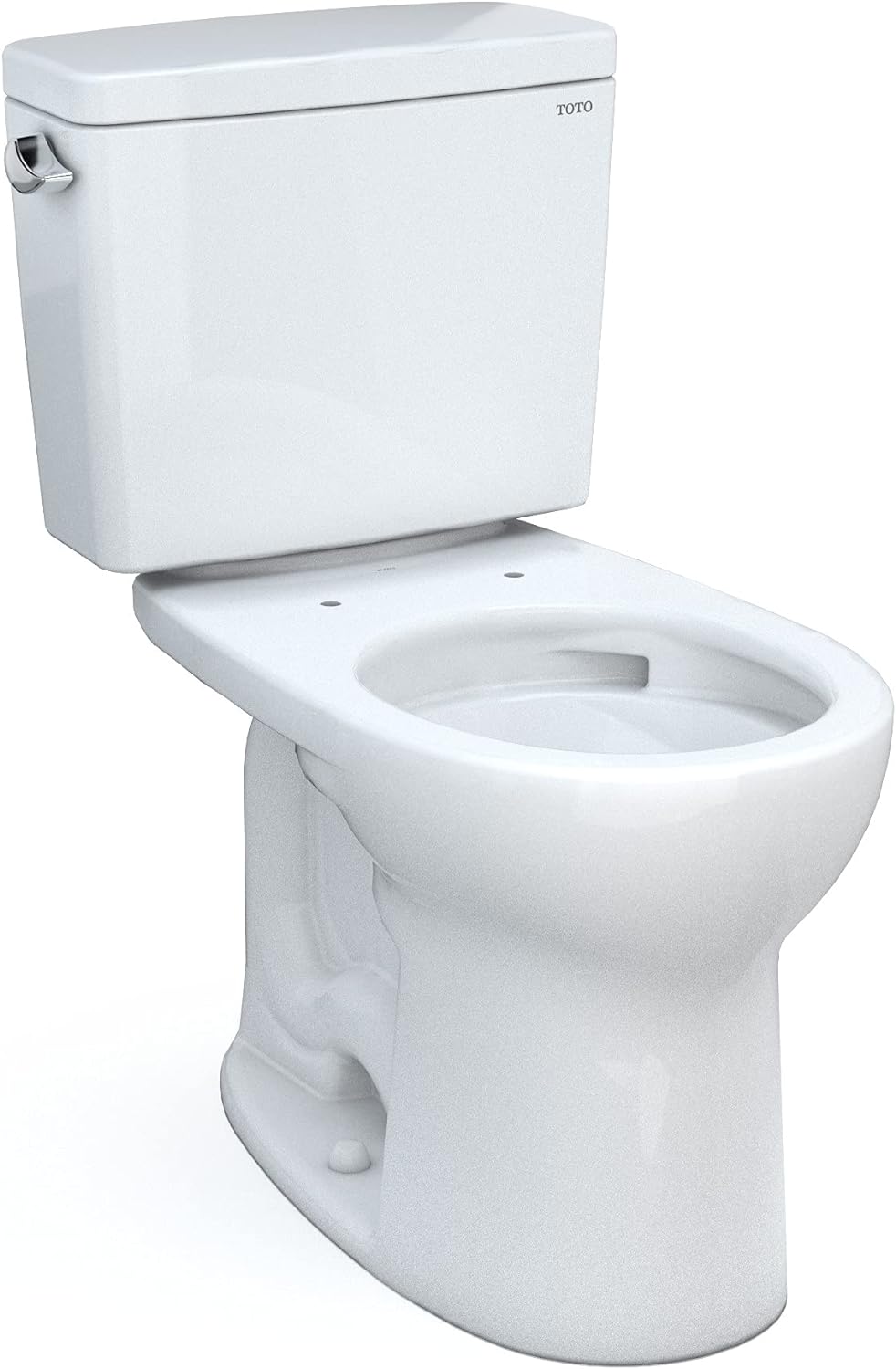 TOTO TOTO CST775CSFG01 Drake Two-Piece Round 1.6 GPF Universal Height Tornado Flush Toilet with CEFIONTECT Cotton White