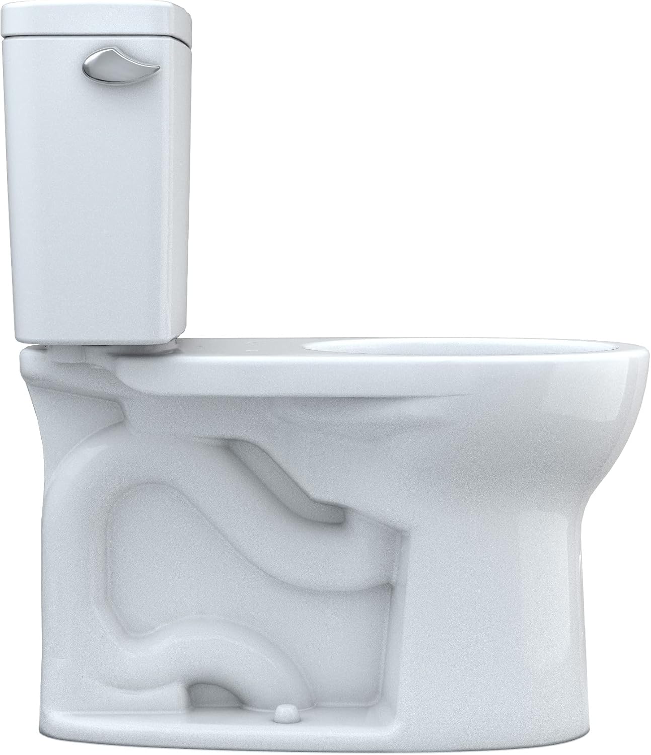 TOTO TOTO CST775CSFG01 Drake Two-Piece Round 1.6 GPF Universal Height Tornado Flush Toilet with CEFIONTECT Cotton White