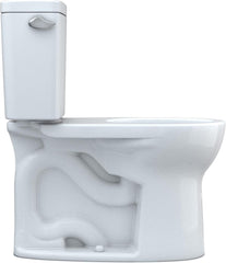 TOTO TOTO CST775CSFG01 Drake Two-Piece Round 1.6 GPF Universal Height Tornado Flush Toilet with CEFIONTECT Cotton White