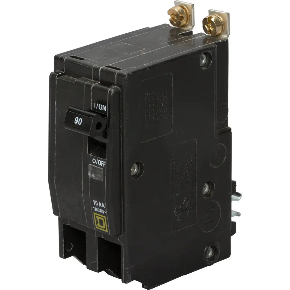 SCHNEIDER ELECTRIC Square D QOB290 Type QO Bolt-On Mini Circuit Breaker, 90A, 2-Pole, 120/240 VAC