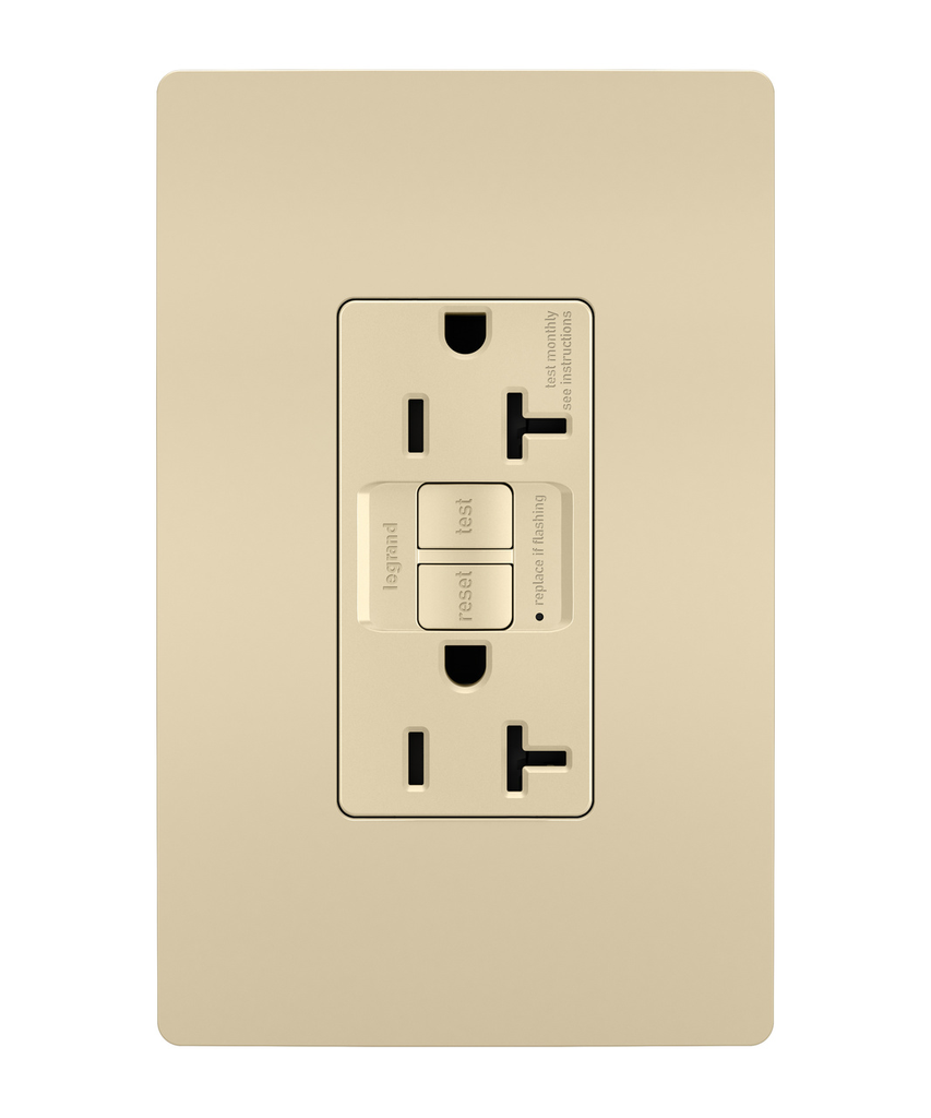 LEGRAND Pass & Seymour 2097-TRI Specification Grade Tamper Resistant Self-Test GFCI Duplex Receptacle 20 Amp 125 Volt AC NEMA 5-20R