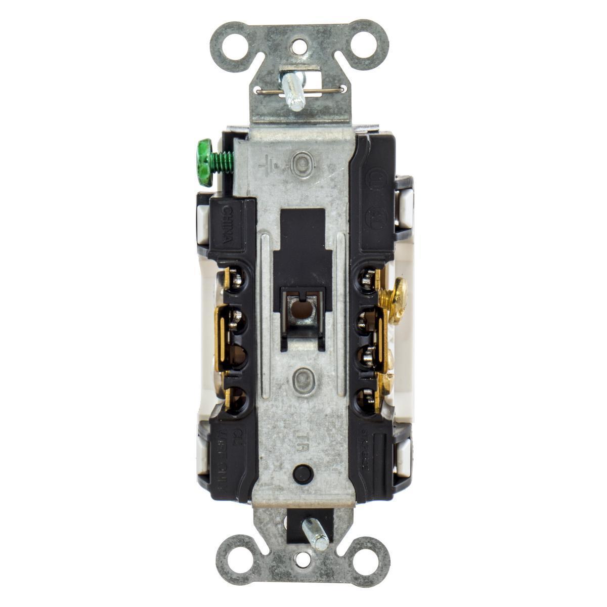 HUBBELL WIRING Wiring Device-Kellems DR20WHITR - 1-Phase Decorator Duplex Self-Grounding Standard Tamper Resistant Screw Mount