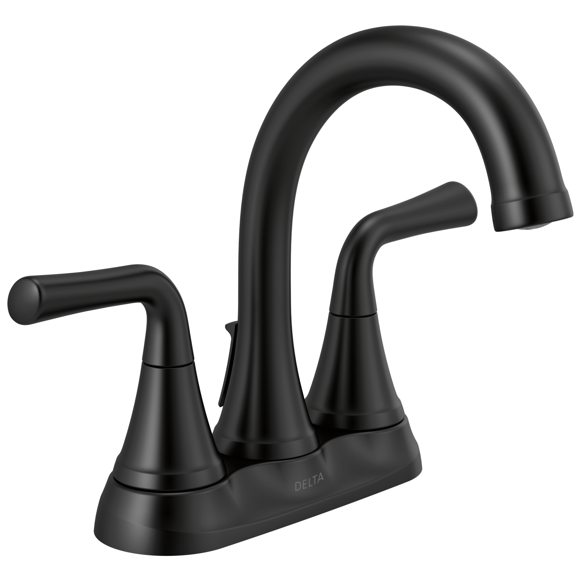 DELTA FAUCET Delta 2533LF-BLMPU Kayra Bathroom Faucet Matte Black 4 inch Centerset