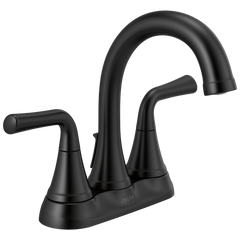 DELTA FAUCET Delta 2533LF-BLMPU Kayra Bathroom Faucet Matte Black 4 inch Centerset