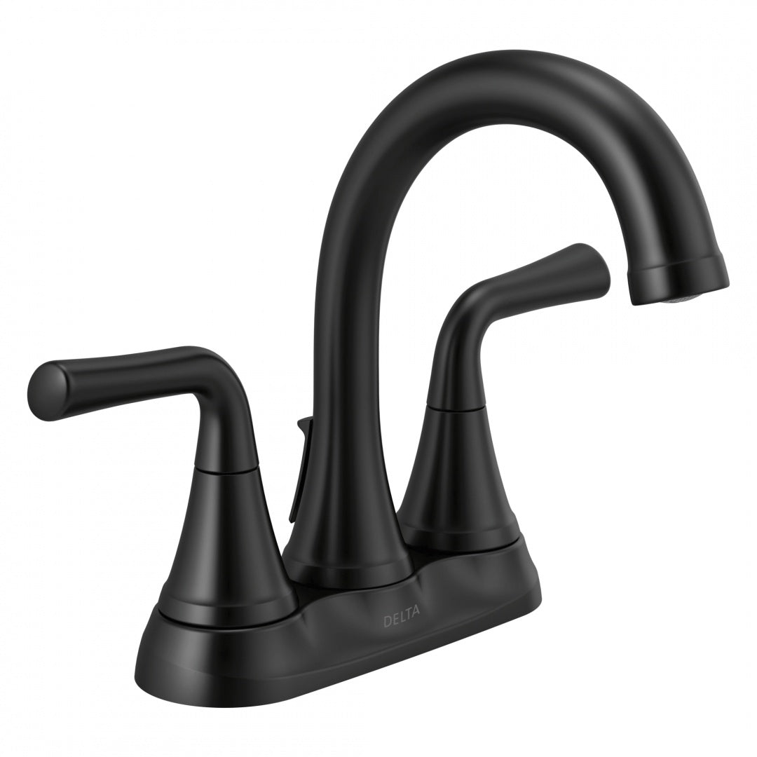 DELTA FAUCET Delta 2533LF-BLMPU Kayra Bathroom Faucet Matte Black 4 inch Centerset