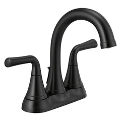 DELTA FAUCET Delta 2533LF-BLMPU Kayra Bathroom Faucet Matte Black 4 inch Centerset