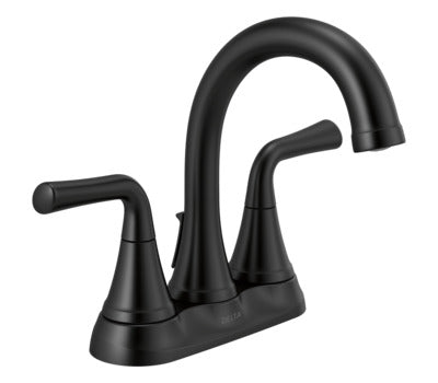 DELTA FAUCET Delta 2533LF-BLMPU Kayra Bathroom Faucet Matte Black 4 inch Centerset