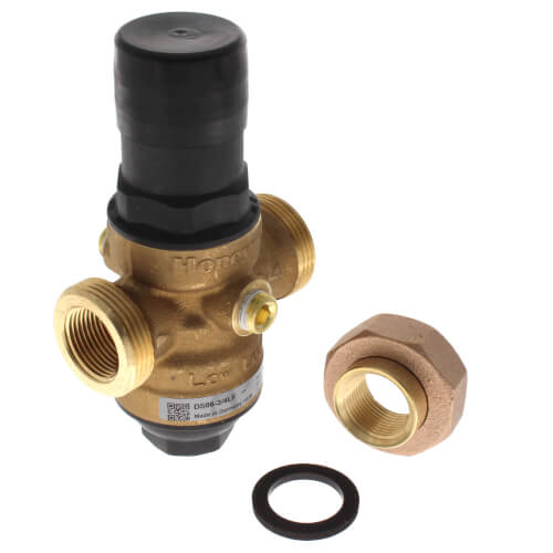 HONEYWELL Resideo DS06-101-SUT-LF Pressure Reducing Valve 3/4 Inch 250 PSI Brass FNPT Union NPT