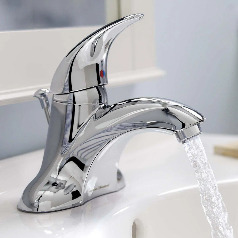 AMERICAN STANDARD American Standard 7385000.002 Reliant 3 Single Handle Centerset Bathroom Sink Faucet in Polished Chrome