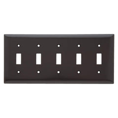 LEGRAND Pass & Seymour SP5 Standard Toggle Wallplate 5 Gangs 12.5 x 5 x 0.3 in