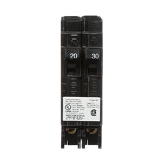 SIEMENS Siemens Q2030 1-Pole 20A-30A 120V AC Duplex Circuit Breaker, Plug-In, 10kA