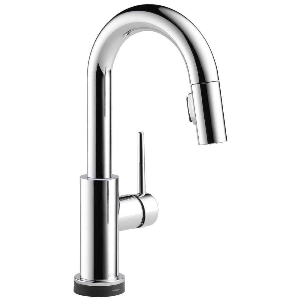 DELTA FAUCET Delta Faucet 9959T-DST Trinsic Single Handle Pull Down Bar Faucet in Chrome
