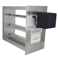 IO HVAC CONTROLS Io Hvac Controls HD-1208-BM-PO 12 x 08 Two-Position Zone Damper - Bottom Mount - Powered Open