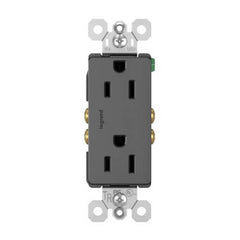 LEGRAND Pass & Seymour 885-TRBK Decorator Tamper-Resistant Receptacle 15A 125V Black