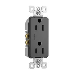 LEGRAND Pass & Seymour 885-TRBK Decorator Tamper-Resistant Receptacle 15A 125V Black