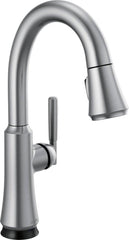DELTA FAUCET Delta Faucet 9979T-AR-DST Coranto Single Handle Pull Down Bar Faucet in Arctic Stainless