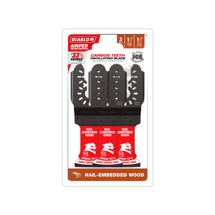 DIABLO FREUD DOU125CW3 Diablo Amped Demo Demon Carbide Oscillating Blades