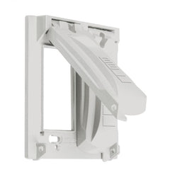 HUBBELL Hubbell Electric MX2050WH 2-Hole Weatherproof Outlet Box Cover GFCI Device Die Cast Metal