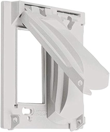 HUBBELL Hubbell Electric MX2050WH 2-Hole Weatherproof Outlet Box Cover GFCI Device Die Cast Metal