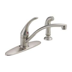 DELTA FAUCET Delta B4410LF-SS Single Handle Kitchen Faucet With Spray