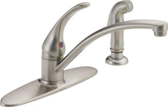 DELTA FAUCET Delta B4410LF-SS Single Handle Kitchen Faucet With Spray